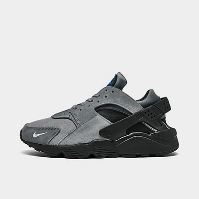 Nike Men's Air Huarache Casual Shoes In Smoke Grey/metallic Silver/light Photo Blue
