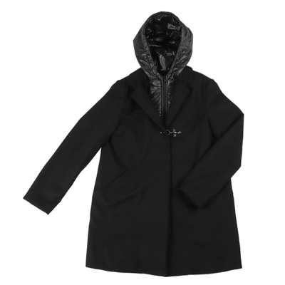 Fay Kids' Double Coat Coat In Black