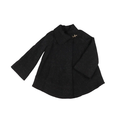 Fay Kids' Cape Coat Coat In Black
