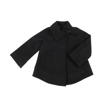 Fay Kids' Cape Coat Coat In Black