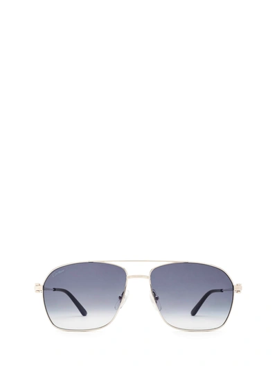 Cartier Navigator Frame Sunglasses In Silver
