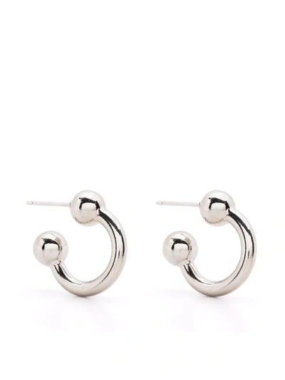 Justine Clenquet Devon Small Silver-tone Hoop Earrings
