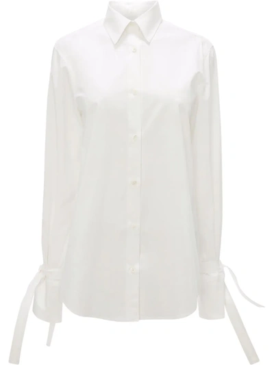 Jw Anderson Cotton Poplin Shirt In Bianco