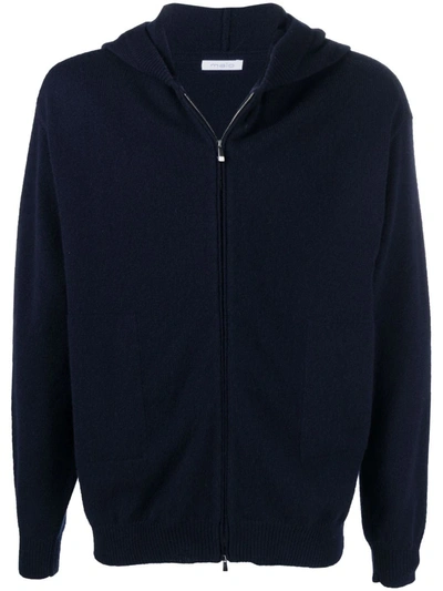 Malo Hooded Wool-cashmere Sweat Top In 蓝色