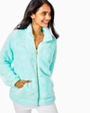 Lilly Pulitzer Women's Barkley Sherpa Zip-up Jacket In White Size Xl -  In White