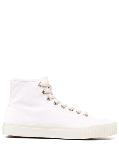 Maison Margiela 20mm Tabi Canvas High-top Sneakers In White