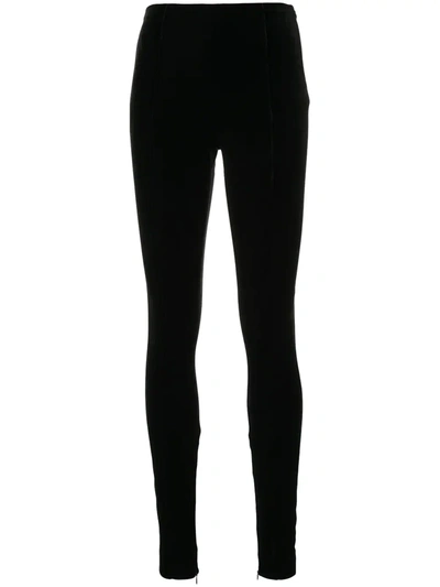 Polo Ralph Lauren High-waisted Corduroy-detail Leggings In Black