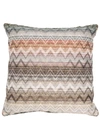 Missoni Zigzag Pattern Cushion In Neutrals