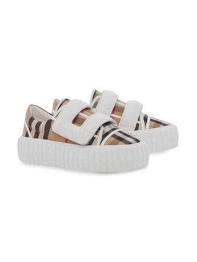 Burberry Kids' Vintage Check Low-top Trainers In Multicoloured
