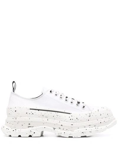 Alexander Mcqueen Grey Driver Tread Slick Low Sneakers In White