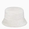 PRADA WHITE SHEARLING BUCKET HAT,1HC1372EC9-J-PRADA-F0009