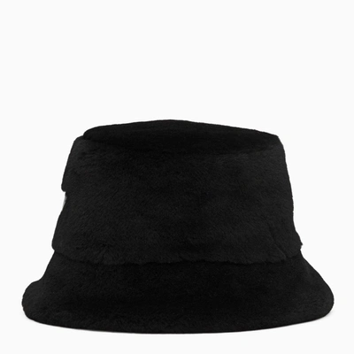 Prada Black Shearling Bucket Hat