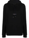 Saint Laurent Logo Hoodie Sweatshirt In Schwarz