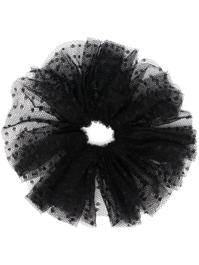 Redv Tulle Point D'esprit Scrunchie In 블랙