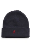 Gramicci Watch Embroidered Beanie In Navy