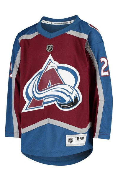 Zzdnu Outerstuff Kids' Youth Nathan Mackinnon Burgundy Colourado Avalanche Home Replica Player Jersey