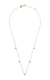 ILA DEVERE 14K YELLOW GOLD EMERALD NECKLACE