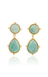 Sylvia Toledano 2 Pierres Dots With Amazonite Earrings In Blue