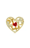 AISHA BAKER WOMEN'S LOVE LOCKET 18K YELLOW GOLD MULTI-STONE RING