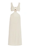 Cult Gaia Bank Knit Dress In White,navy