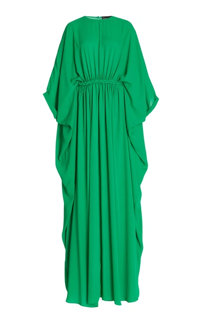 Oscar De La Renta Women's Belted Crepe Caftan In Green