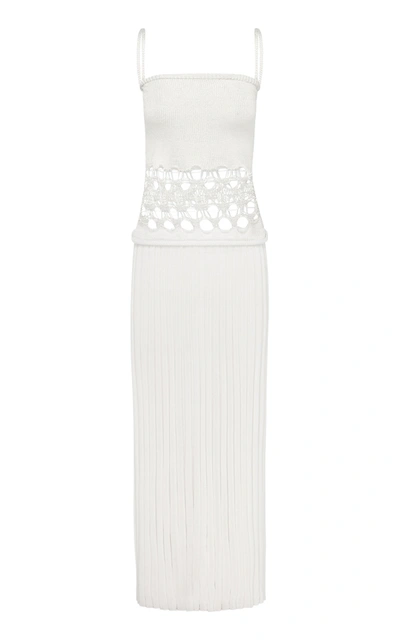 christopher esber crochet dress Christopher Esber Crochet Fringe Strapless Dress - Black