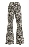 La Doublej Women's Saturday Night Printed Cotton Flared Pants In Print