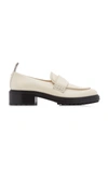 Aeyde Woman Loafers Cream Size 8 Calfskin In White
