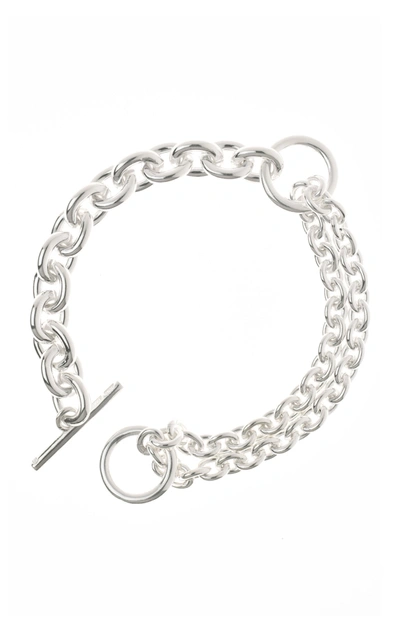 All Blues Rolo Chain Toggle Bracelet In Silver