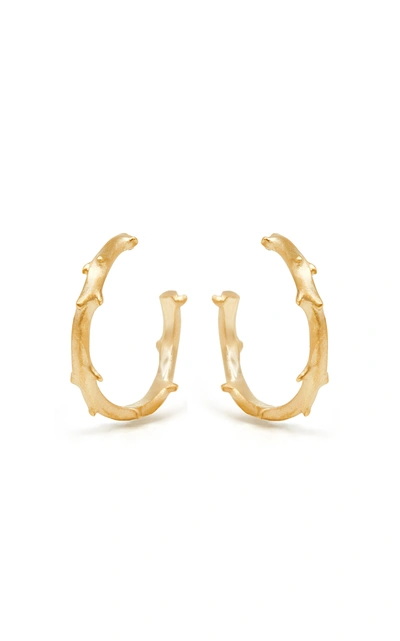 Bernard James Spina Macro 14k Yellow Gold Hoop Earrings
