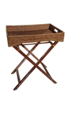 Moda Domus Wicker Butler's Tray In Brown