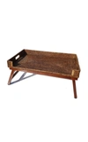 Moda Domus Rattan Breakfast Tray In Brown