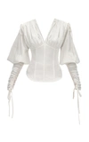 Andrea Iyamah Women's Tula Gathered Corset Top In White