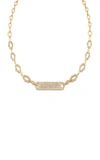 SARA WEINSTOCK WOMEN'S LUCIA BAR TAG CHAIN NECKLACE