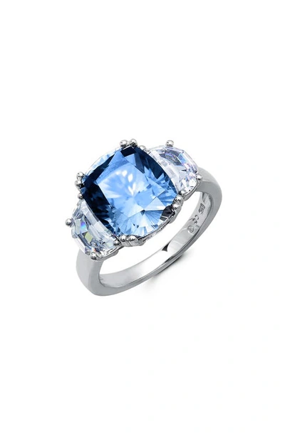 Crislu Synthetic Blue Quartz Cocktail Ring