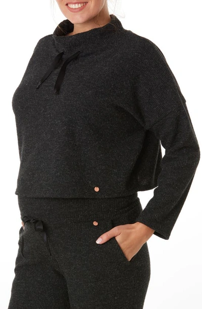 Cache Coeur Maternity Sweet Home Ribbed Sweater In Black