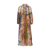 Zimmermann Tropicana Ruffled Pleated Floral-print Silk-crepon Dress In Spliced