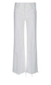 Mother Twister Skimp High Rise Flare Pants In Cream Puffs In White