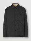 Burberry Reversible Vintage Check Thermoregulated Overshirt In Black
