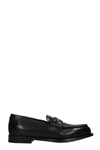Giuseppe Zanotti Euro Loafer Loafers In Black Leather In Black