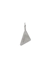 Prada Crystal Logo Symbole Left Earring In Cristal