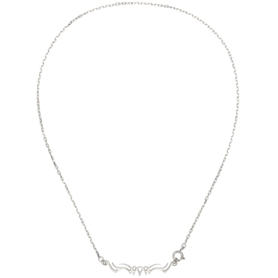 Alan Crocetti Silver Spike Necklace In Rhodium