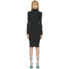 BOTTEGA VENETA BLACK RIB KNIT DANCER DRESS