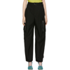 Bottega Veneta Belted Wool-blend Wide-leg Cargo Pants In 1000 Black