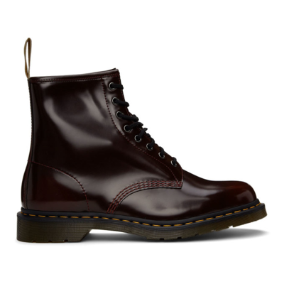 Dr. Martens' Red Vegan 1460 Lace-up Boots In Rot