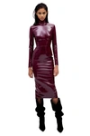 ALEX PERRY ADAMS VINYL MIDI DRESS,5978B5BE-5794-EBA6-4AA6-6D558EC11386