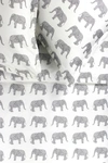 Melange Grey Twin 400 Thread Count Cotton Elephants Duvet 2-piece Set