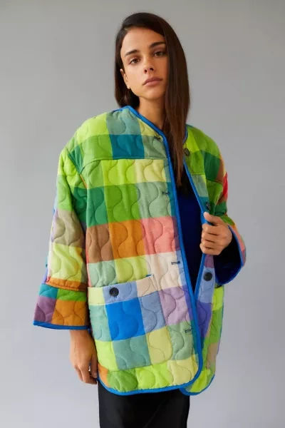 Urban Outfitters Uo Holly Quilted Jacket In Multi