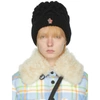 Moncler Grenoble Logo Embroidered Knitted Beanie In 999 Black