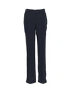 Theory Demitria Wool-blend Flared Pants In Deep Navy